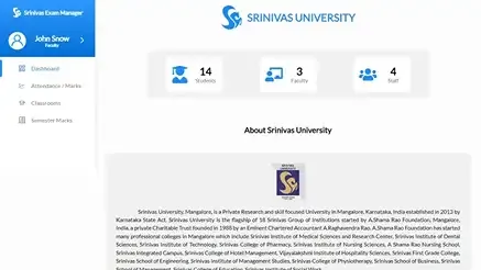 Project_ScreenShot_Srinivas Exam Manager